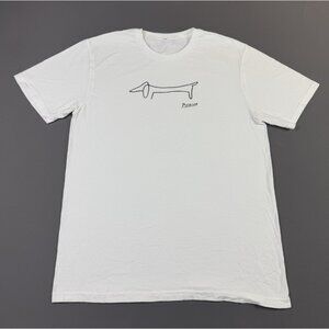 Rare Vintage Y2K Picasso Art Painting Dog White Shirt Promo Fits Medium Drawing